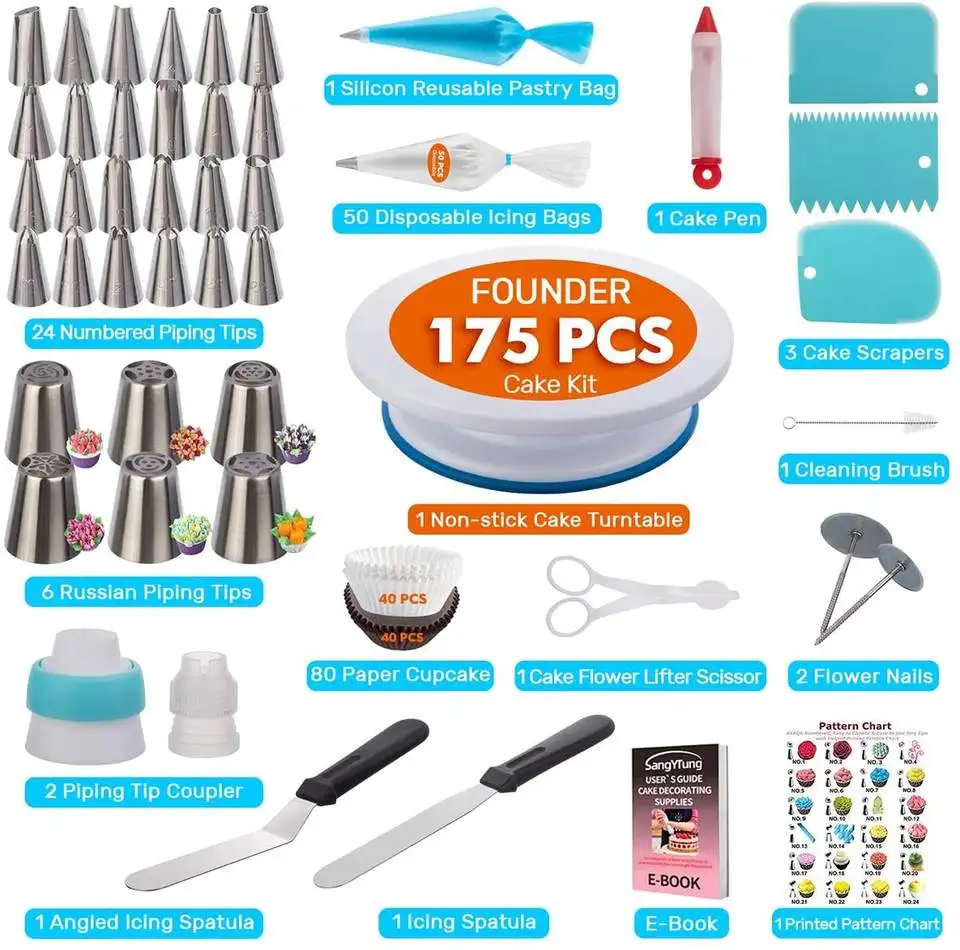 106 Pcs Baking Pastry Cake Tools Accessories Reposteria Cake Decorating Supplies Kit Set