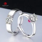 Gold Diamond Gold Hot Sale 14K White Gold Crown Couple Rings Men And Women Wedding Moissanite Diamond Rings