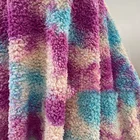 Polyester Scarf 100% Polyester Polyester Sherpa Fleece Fabric Tie Dye Faux Fur Fabric For Scarf Hat Shoes Accessories