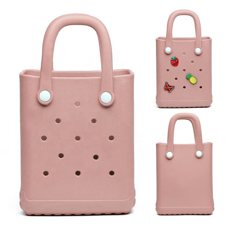 2024 New Fashion Small Silicon Rubber Waterproof Bag Summer Handbag Girl Silicone Beach Tote Bag for Women