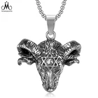 Steel Pendant Necklace Pendant 316L Stainless Steel Pendant Goat Engraved Pendant Jewelry Chain Necklace Pendant
