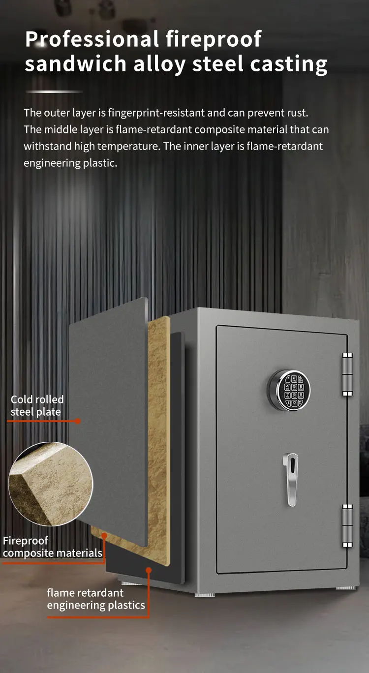 CEQSAFE Luxury Electronic Safe with Fireproof & Digital Secure Access Durable Security Box Money details