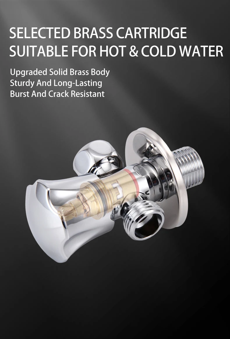 Brass Angle Valve One-in And Two-out Water Distribution Valve Can Connect Washing Machine Hose and Toilet manufacture