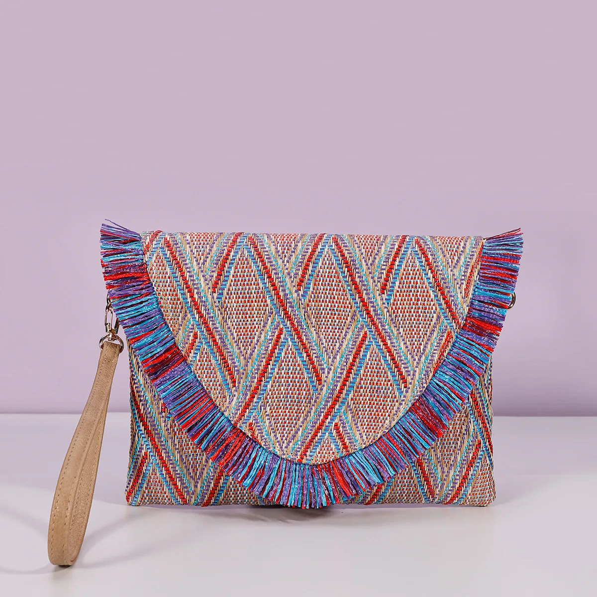Handmade Bags Straw Woven Handbags 2023 Summer Beach Ladies Clutches Purse