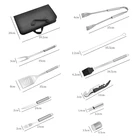 BBQ Tools Set 29 Pieces Stainless Steel Outdoor Camping Barbecue Accessories Grilling Tools With Carry Bag