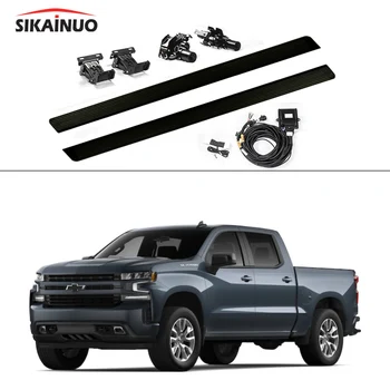 electric side steps retractable running board power foot pedals automatic for Chevrolet Silverado 1500 crew cab