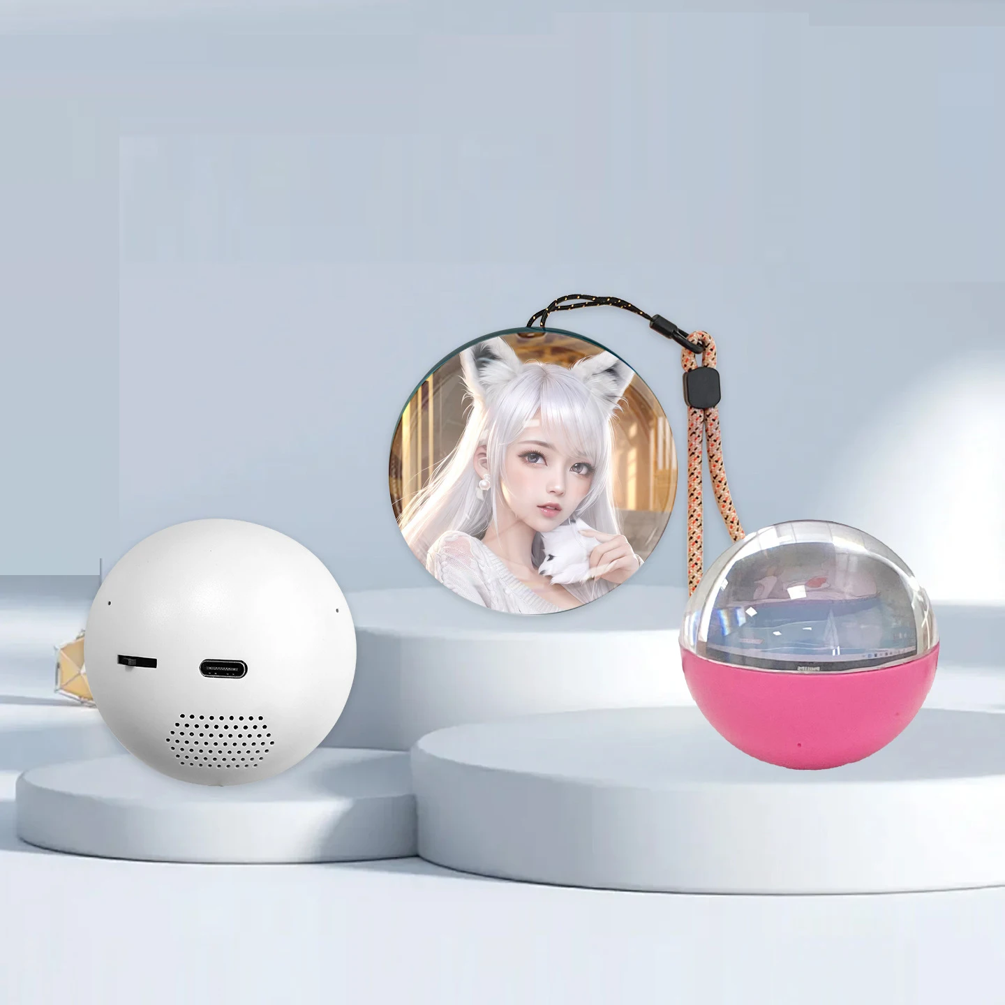 product small bridge personalized playable electronic magic crystal ball 3d inch balls lamp custom light video crystal ball-4