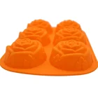 Valentine S Day 3D Rose Flower Silicone Tray Cake Bread Pudding Chocolate Muffin High Temperature Resistance