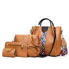 Top Bag 2021 New Fashion Wallet 4-piece Set Designer Large Capacity PU Top Ladies Bag Top Handbag Set