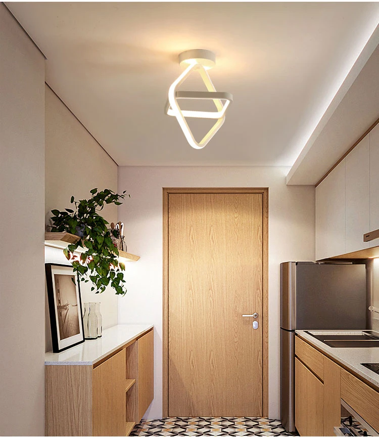 Nordic LED Aisle Light Round Square Ceiling Lamp Cloakroom Corridor Balcony Foyer Ceiling Lights Decoration Home Luminaire