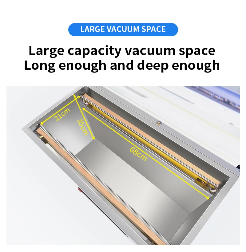 Commercial full-automatic cooked food large dry and wet powder granule seafood plastic packaging vacuum CE pumping machine
