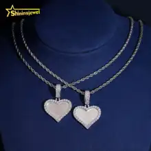FREE Framing Service Ready Made Remenberance Memorial Moissanite Photo Picture Pendant Memory 29mm  Iced Out Hip Hop Jewelry