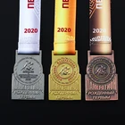 Antique Copper All Kinds Of Medals Custom Logo Antique Copper Medallion Boxing Sport Blue Ribbon Medal