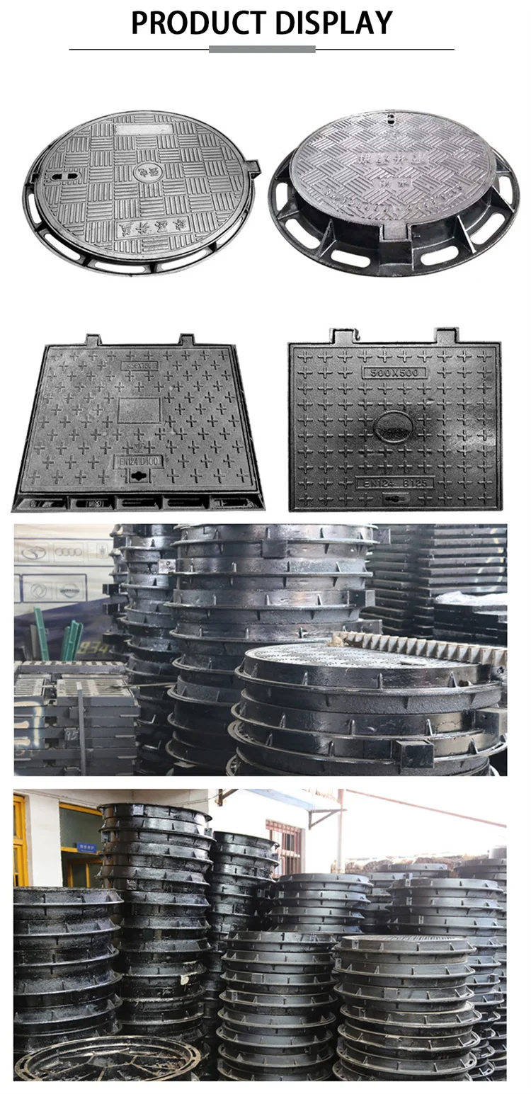 Ductile Cast Iron Heavy Duty Manhole Cover Oem En124 D400 850 850mm