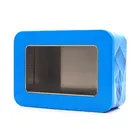 Tin Box Pvc Tin First Grade Metal Tin Box With PVC Window /Candy Tin Box With Clear PVC Window On Top