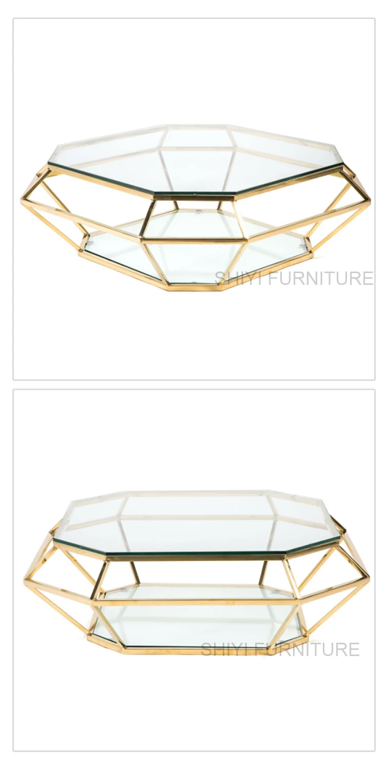 European style gold coffee table