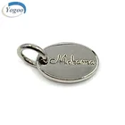 Oval Pendant Oval Drop Pendant Bulk Oval Shape Silver Gold Custom Shape Logo Engraved Metal Charms Pendant