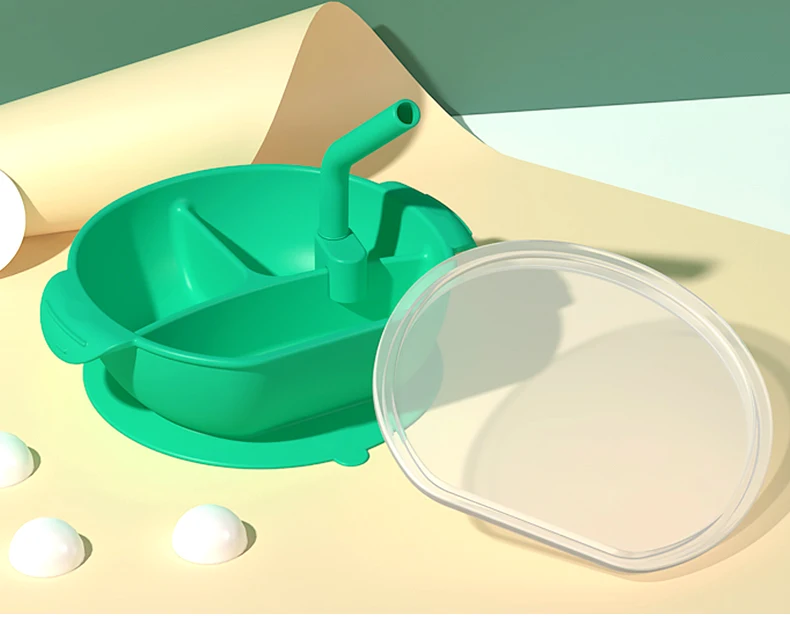Custom Baby Feeding Bowl Set with Suction Cup Base Food Grade Non-Toxic BPA Free silicone baby bowl  for Toddlers
