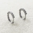 Earrings Hoop Earrings Supplier Wholesale Small Silver Earrings Shiny Zircon Hoop Earrings