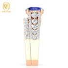 Rings Ring Rings 18k Ring AAA Gems Custom 18K 14K Wedding Rings Set Couple Engagement Moissanite Ring Rose Gold