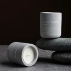 Candle Holder Hand Carved Matte Wax Soy Candle Holder Concrete Candle Container Cement Candle Jar
