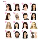 Hair REBECCA Cosmetology Mannequin Human Hair Head Practice Doll Dummy Barber Practice Head For Training
