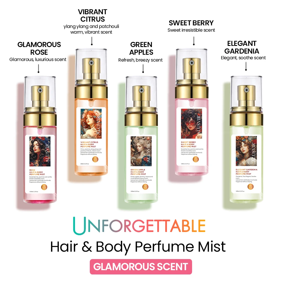 Private Label Green Apple Refresh Breezy Long Lasting Perfume Fragrance Deodorant Body Spray Women's Hair And Body Perfume Mist