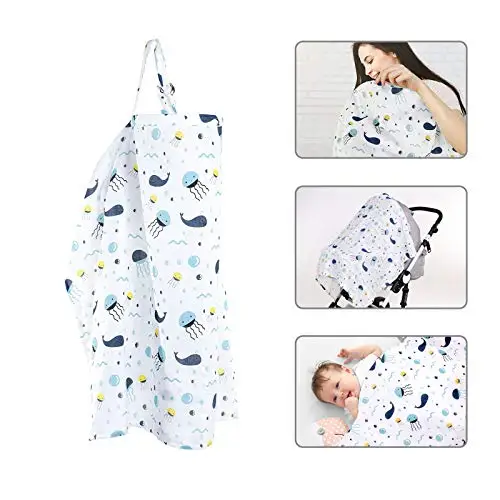 Anti Exposed Cotton Nursing Cover Breastfeeding Aprons White Cover For Mother Baby Nursing Covers