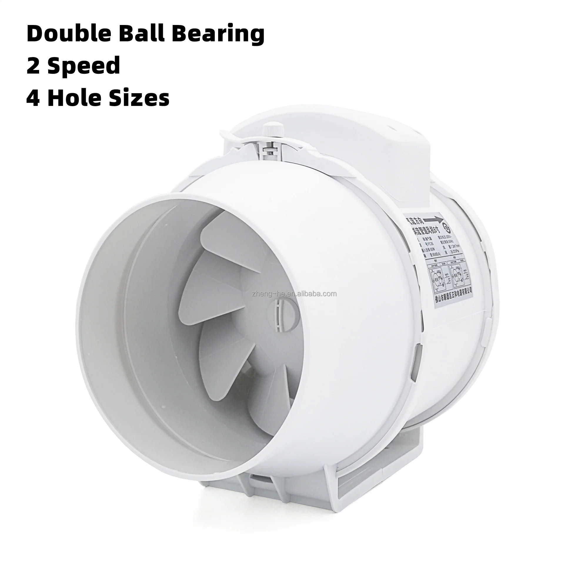 Exhaust Pipe Fan, Inline, 220V, Plastic - detail 2