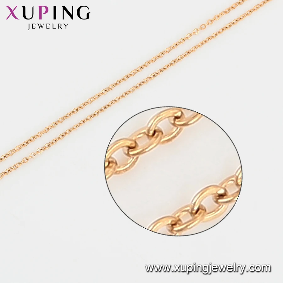 46808 Xuping fashion stainless steel 2020 new arrival thin 1mm width chain necklace for neutral