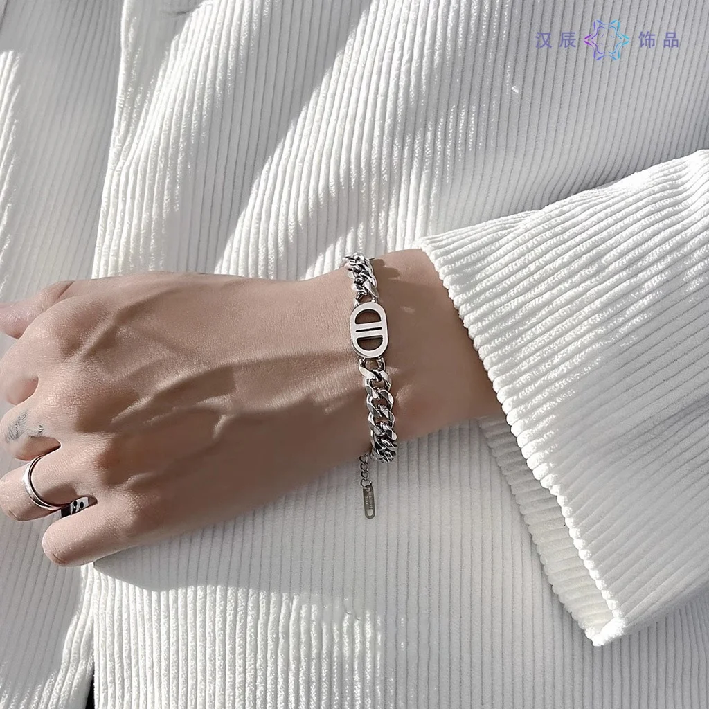 Classic Pearl Beaded Double Layered Wrist Chains For Men Cross Smiled