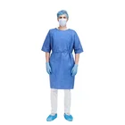 Medical Scrub Gown Disposable Medical Patient Gowns Nurse Scrub Suit In Short Sleeves