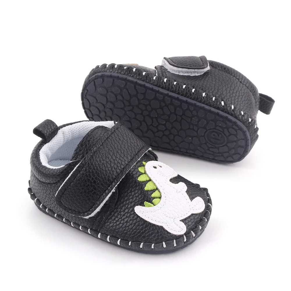 Spring and Autumn New PU Leather Hand Sewn Soft Soles Non-slip Baby Cartoon Walking Shoes details