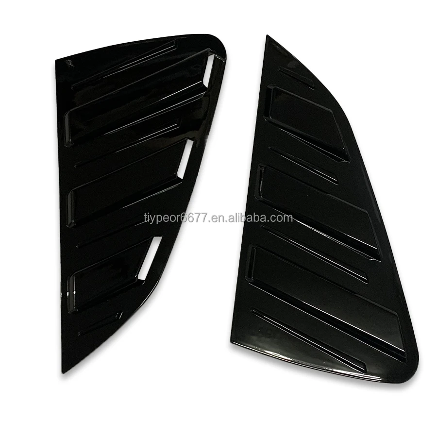 product tiypeor black rear side window louvers vent cover trim for volkswagen vw polo mk6 2019 2023-6