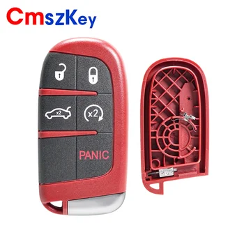 For Chrysler Jeep Dodge Charger Challenger Dart Durango 5 Button Smart Remote Car Key Fob Shell Case Red
