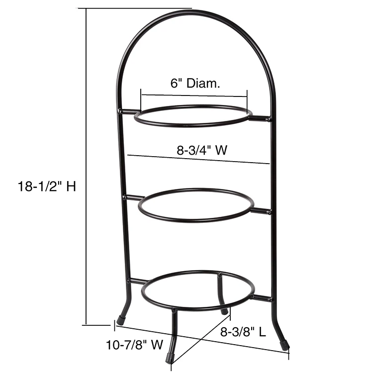 stainless steel display party 3 tier cake holder stand for cupcake dessert