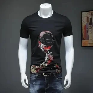 Manufacturers sell new printed men slim movement waterproof breathable short sleeve T-shirt