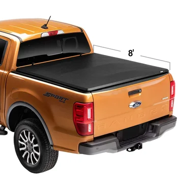 Factory Best Quality Soft Tri-Fold soft roll up tonneau cover for 2019 ford f150 xl 4x4 crew cab and ford ranger wildtrak