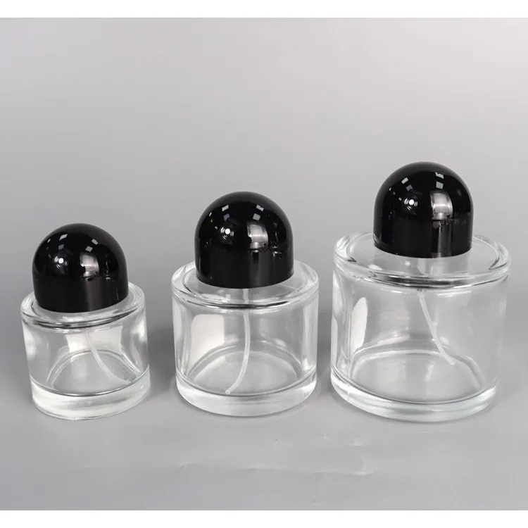 product 30ml50ml100ml dwarf cylinder transparent bayonet hemispherical lid perfume bottle spray bottle-34