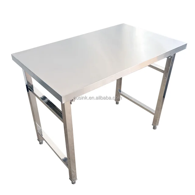 Eusink High Quality Kitchen Work Table Stainless Steel Folding Table Prep Table