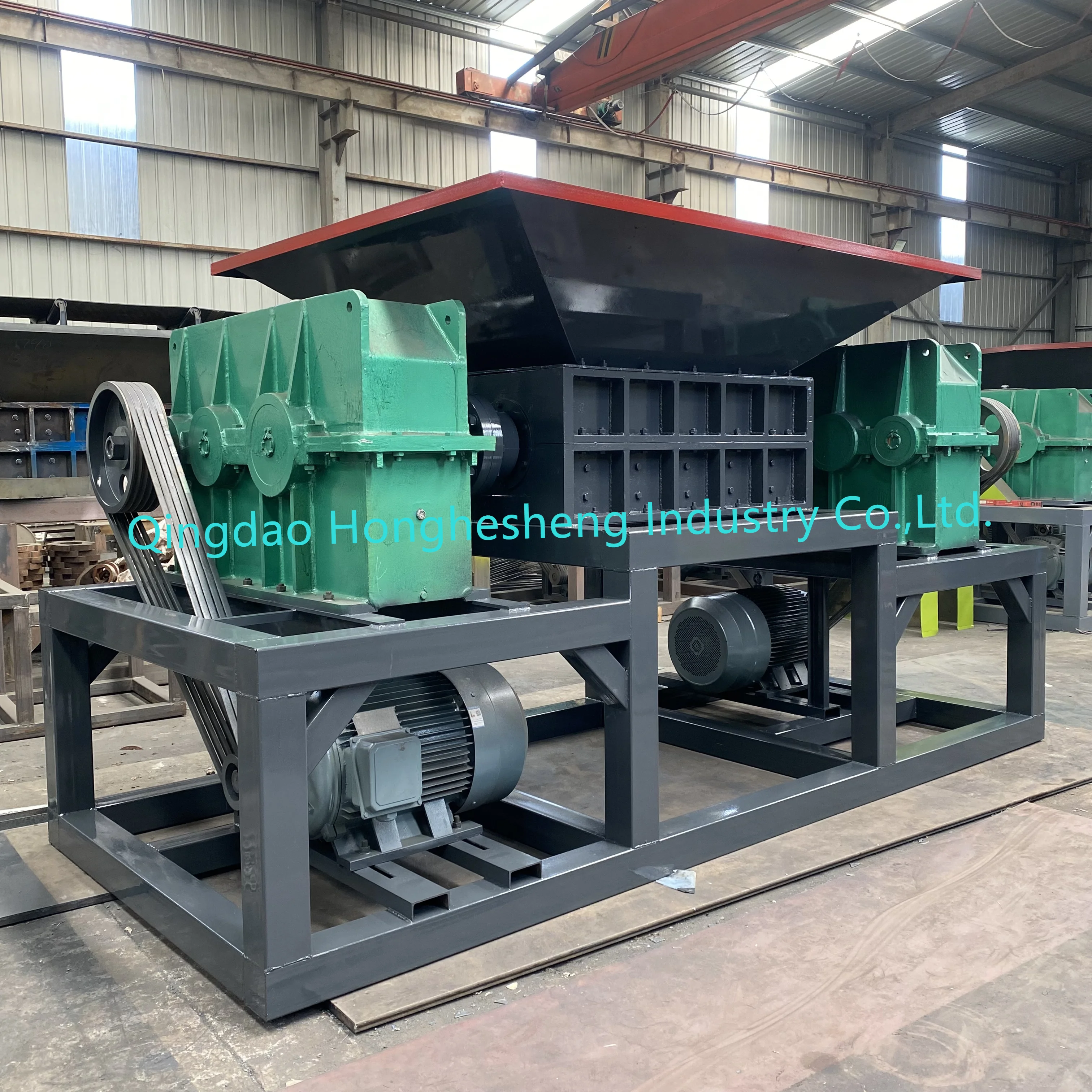 Heavy Duty Industrial Waste Tire Shredder Scrap Car HDD hard disk Tire Shredder Machine Tyre High Quality dw300 garbage