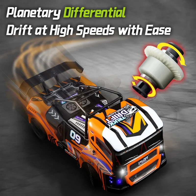 35Km/h High Speed RC Truck Toy Electric 4WD Driving Drifting Car Graffiti Remote Control Professional Sports Toys Car with Light