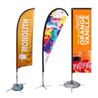 Trade Show Shop Trade Show Display Swooper Flying Double Sided Feather Flag With Cross Base And Water Bag