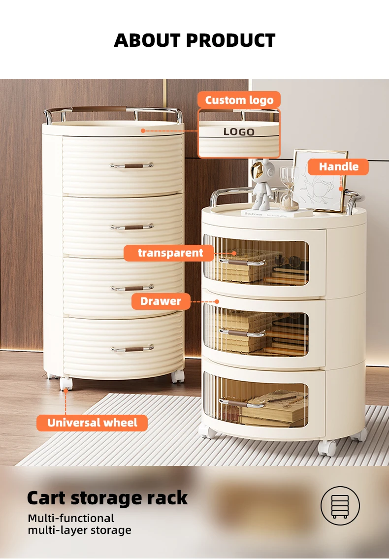 Wannuo 2-5 Layers Plastic Bedside Table Bedroom Bedside Table Flexible Plastic Storage Drawers With Wheels manufacture