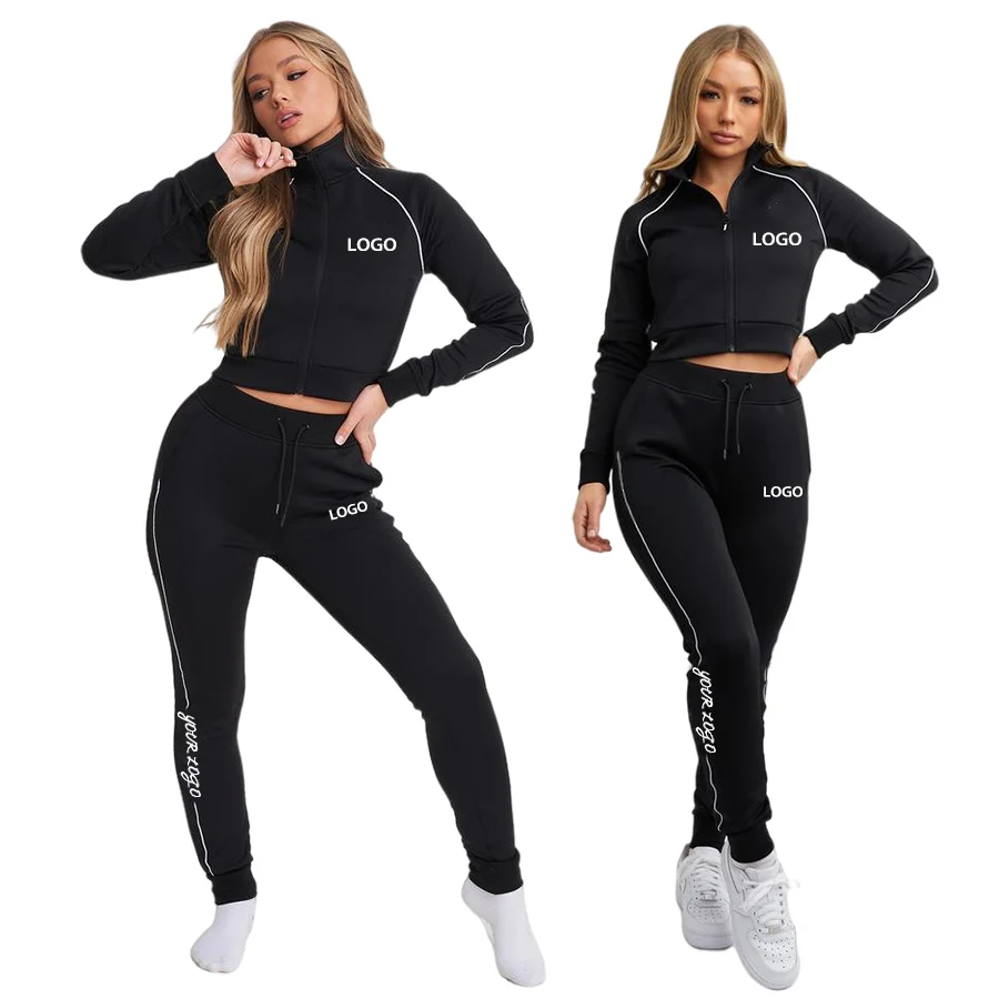 Conjunto De Ropa De Entrenamiento Para Mujer,Chándal Ajustado Con Letras Y  Logo Personalizado - Buy Carta De Entrenamiento Ropa,Apretado Pantalón  Trajes,Personalizado De Corte Slim Chándal Para Las Mujeres Product on  Alibaba.com
