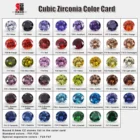 Round Cz Loose Gemstone Round Machine Cut CZ Gems Different Various Fancy Colors Cubic Zirconia For Ring Jewelry