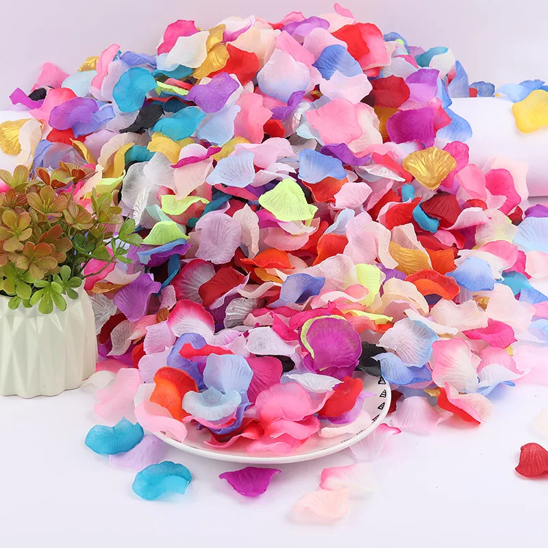 1000pcs Fake Rose Flower Artificial Petals Wedding Birthday Party Event Decor US 