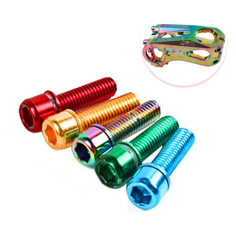 Discount Supplements 6Pcs MTB Bicycle Stem Bolts M5 x18mm Stainless