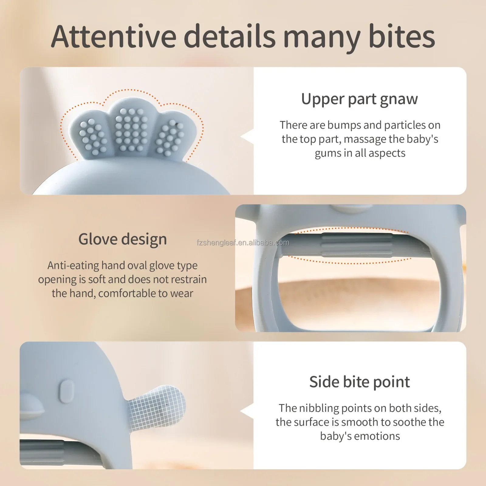 product bpa free custom anti eating unisex newborn teether gloves soft food grade silicone pacifier kids teething care coods toy-2