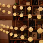 Holiday Cotton Ball Lights String Factory Direct Hot Sale Holiday Room Decoration Cotton Ball Led Light String
